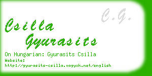 csilla gyurasits business card